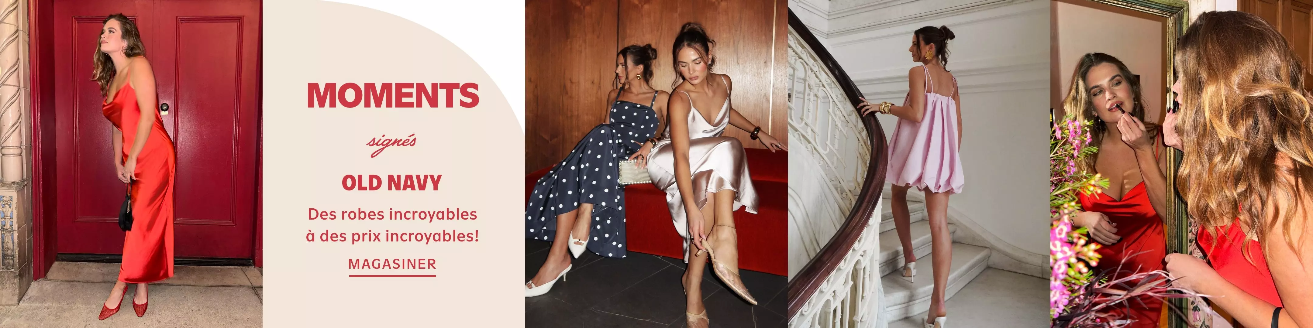 Moments signés Old Navy Soirées, bals de finissants et occasions de dernière minute, ces robes ne passeront pas inaperçues.