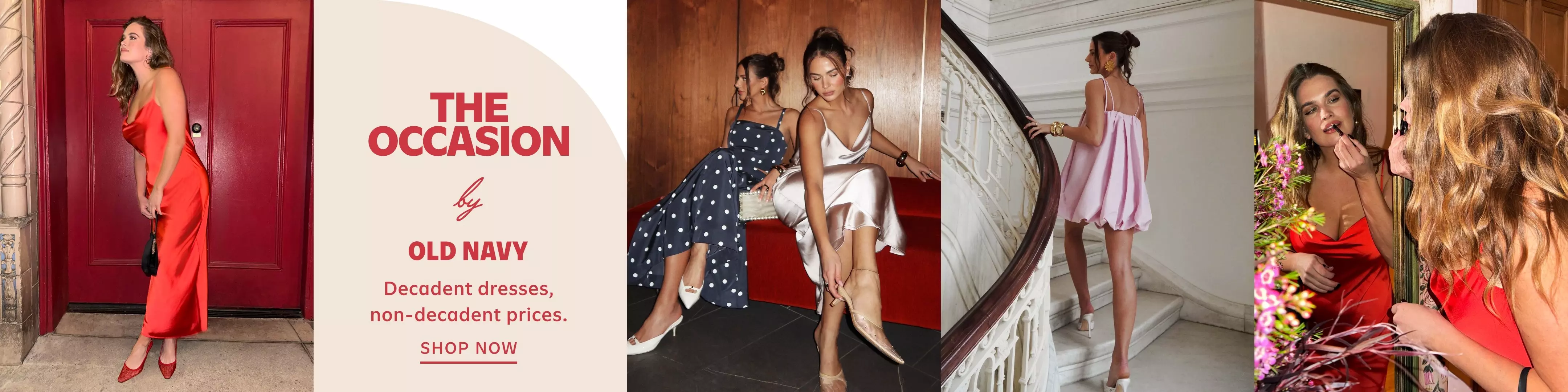 The Occasion V-Neck Flutter-Sleeve Satin Maxi Dress