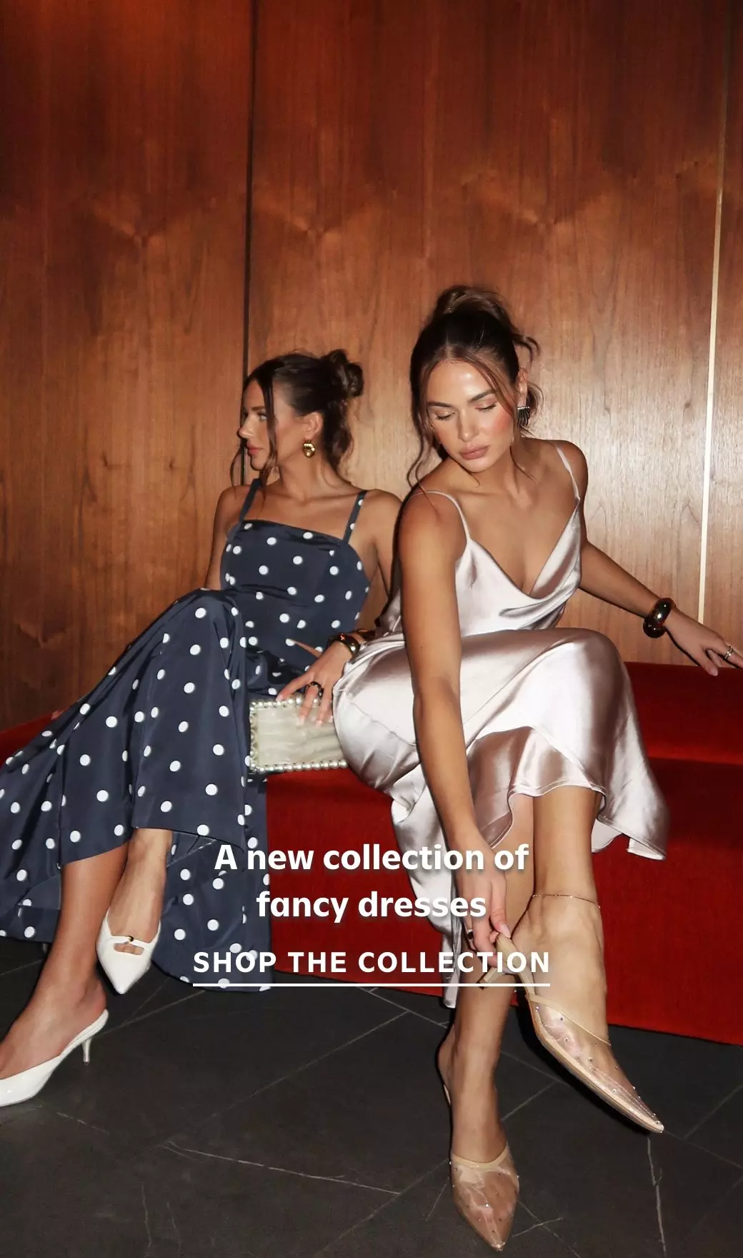 A new collection of fancy dresses.