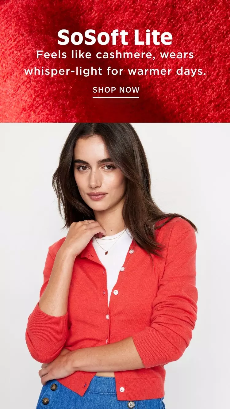 SoSoft Lite Crop Cardigan Sweater