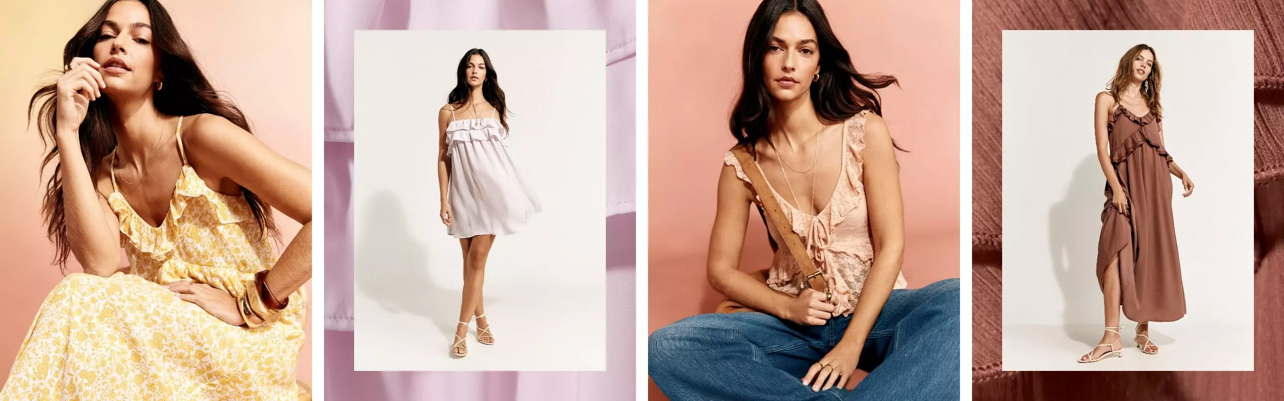 Images of female models wearing Old Navy New Arrivals styles.