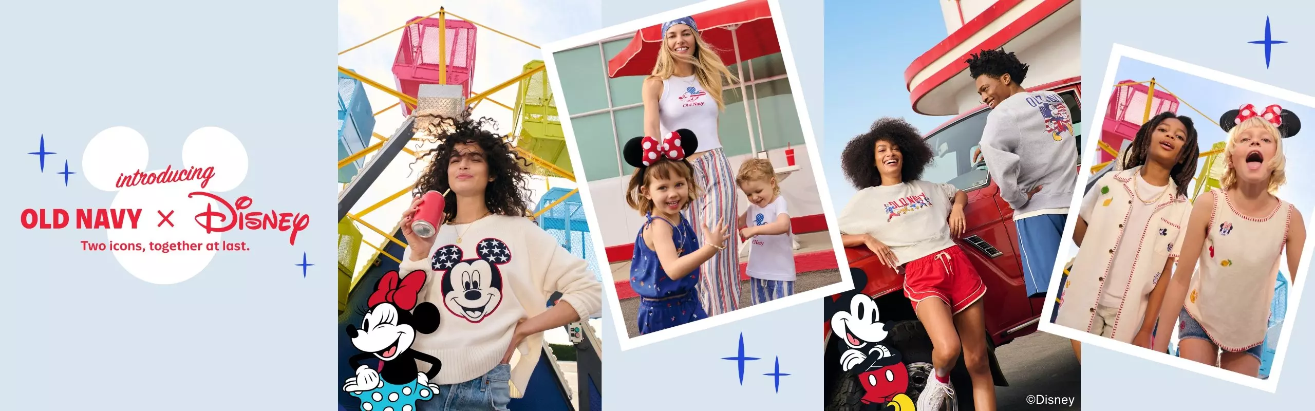 Introducing Old Navy x Disney. Two icons, together at last.