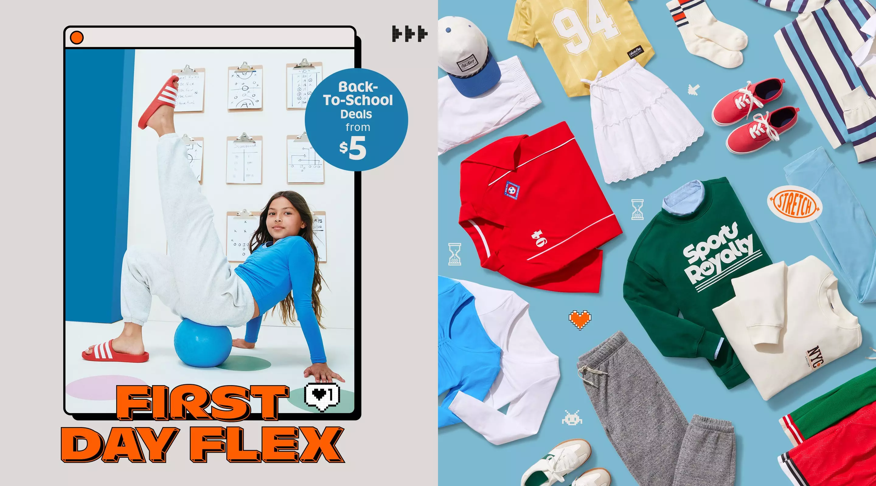 First day flex. Back to school deals from $5.