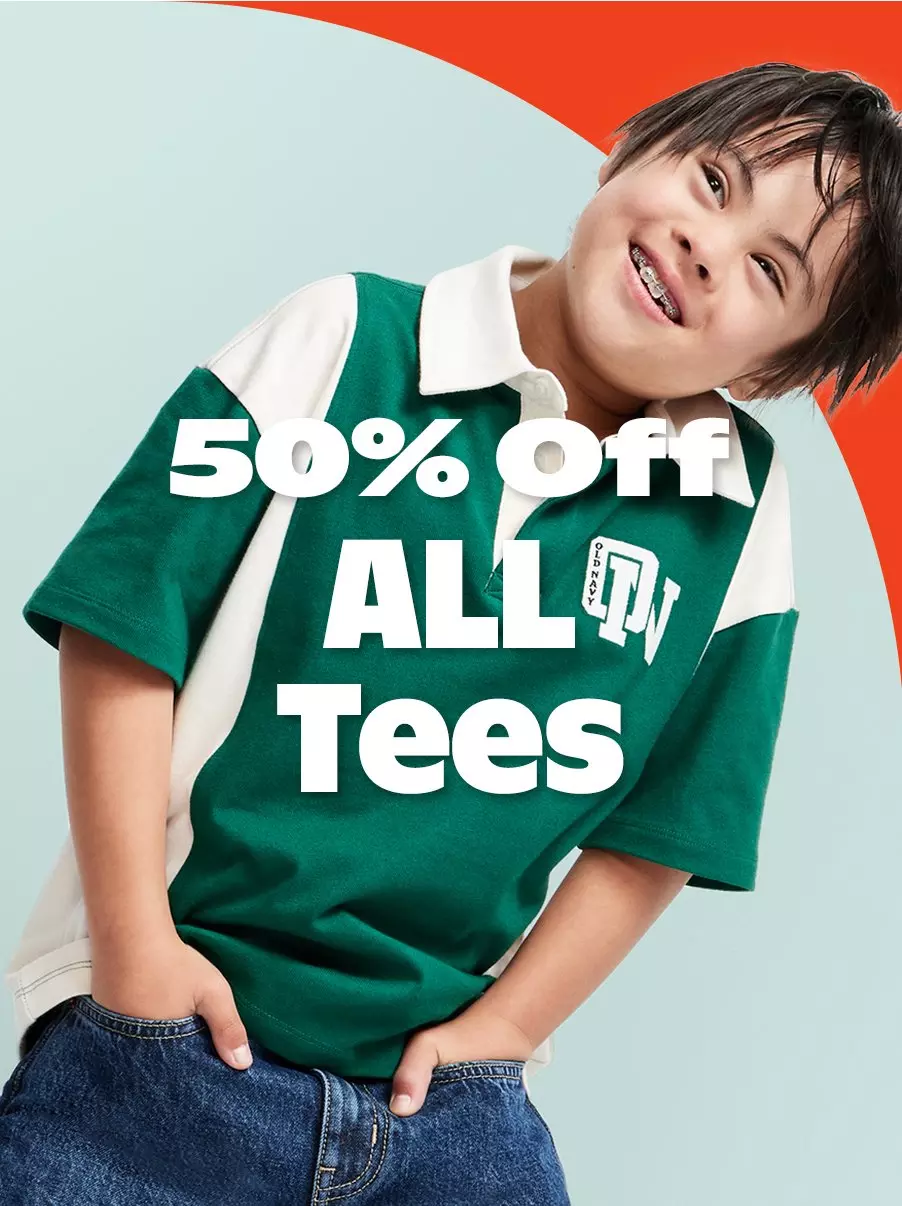 50% off all tees.