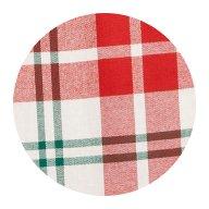 Holiday red plaid print.