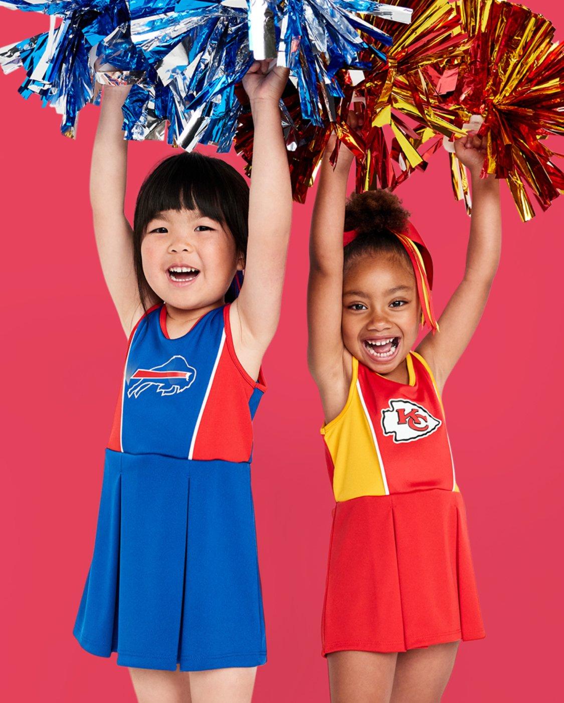 Image of fans wearing Old Navy NFL merchandise.