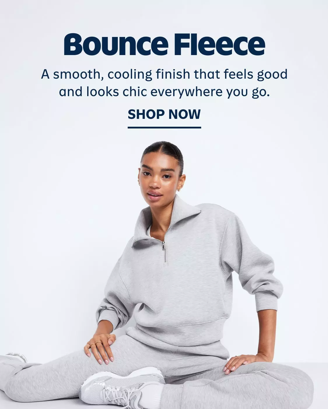High-Waisted Bounce Fleece Jogger Sweatpants
