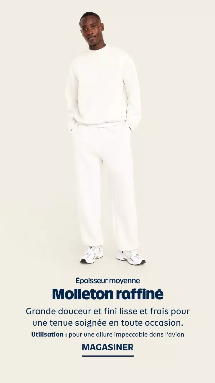 Molleton raffine.