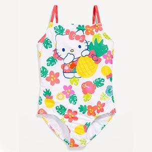Image of Old Navy Licensed Graphic Back Cutout One-Piece Swimsuit for Girls.