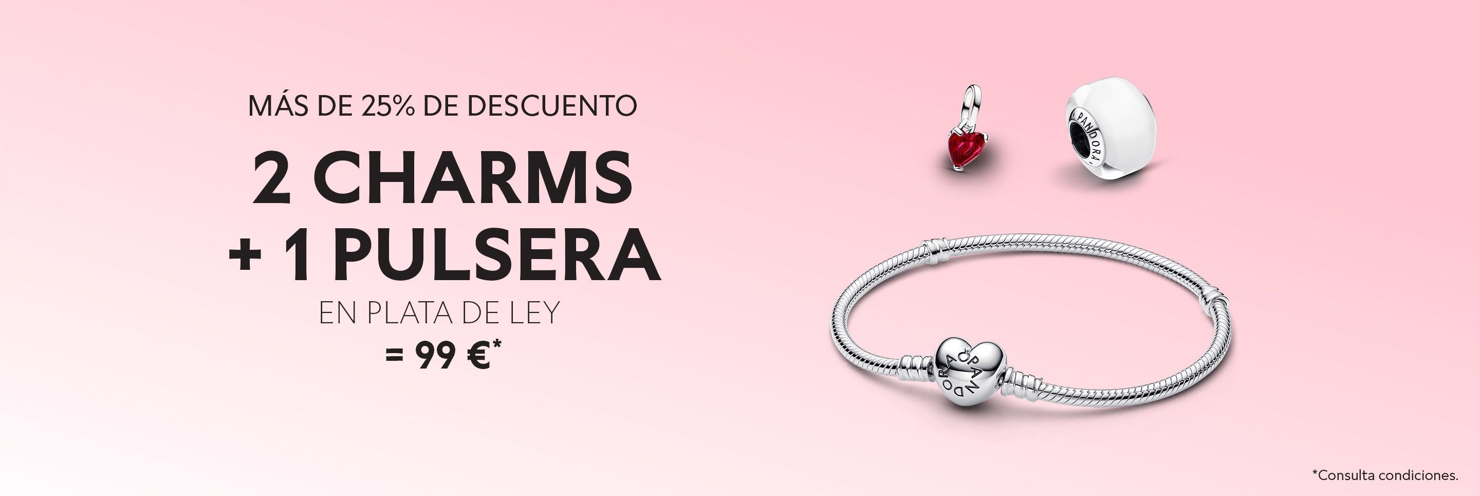 Pandora ES 1 pulsera en plata de ley 2 charms por 99
