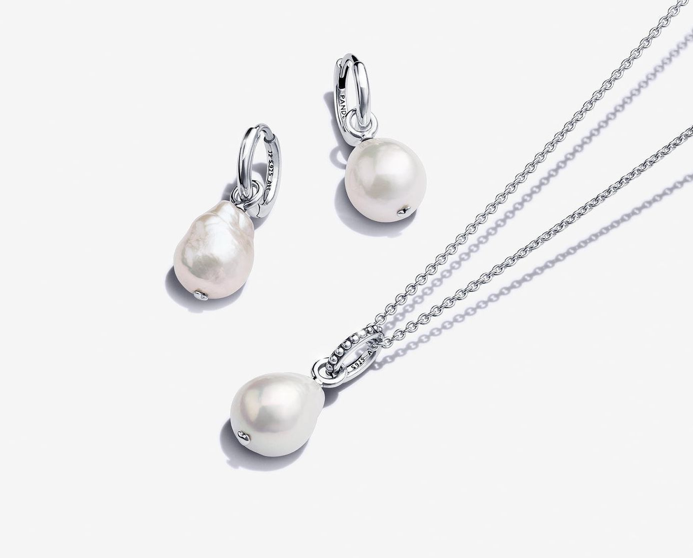 Pandora grey pearl earrings sale