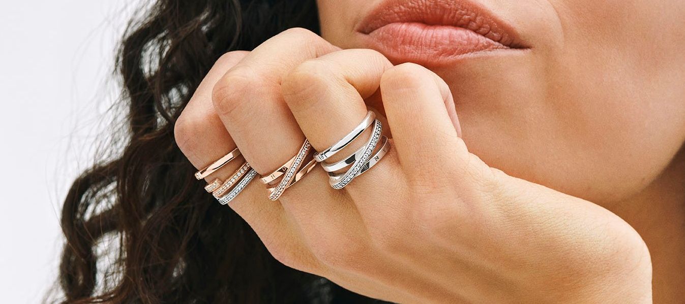 Pandora silver stacking rings deals