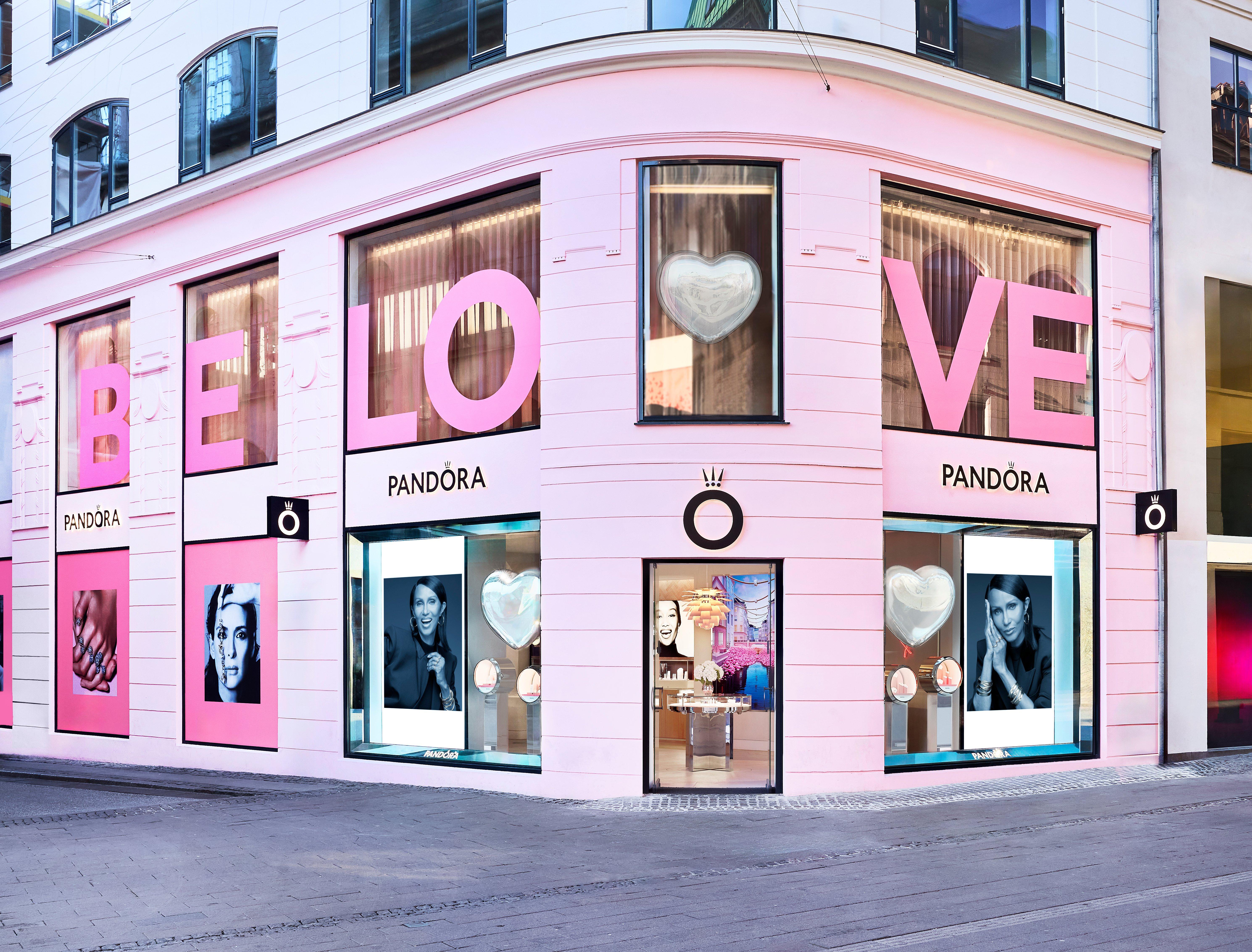 Pandora’s Copenhagen flagship store, located in the city where the brand was born and still proudly rooted today.