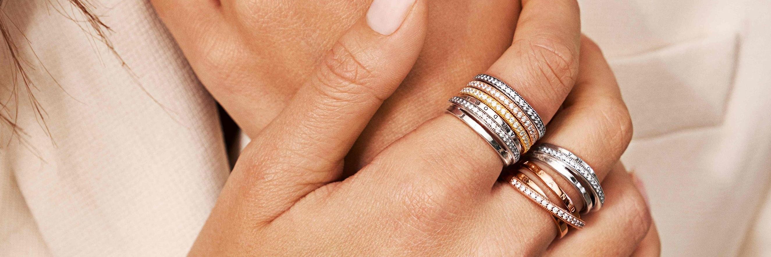 Pandora stacking rings sale shop