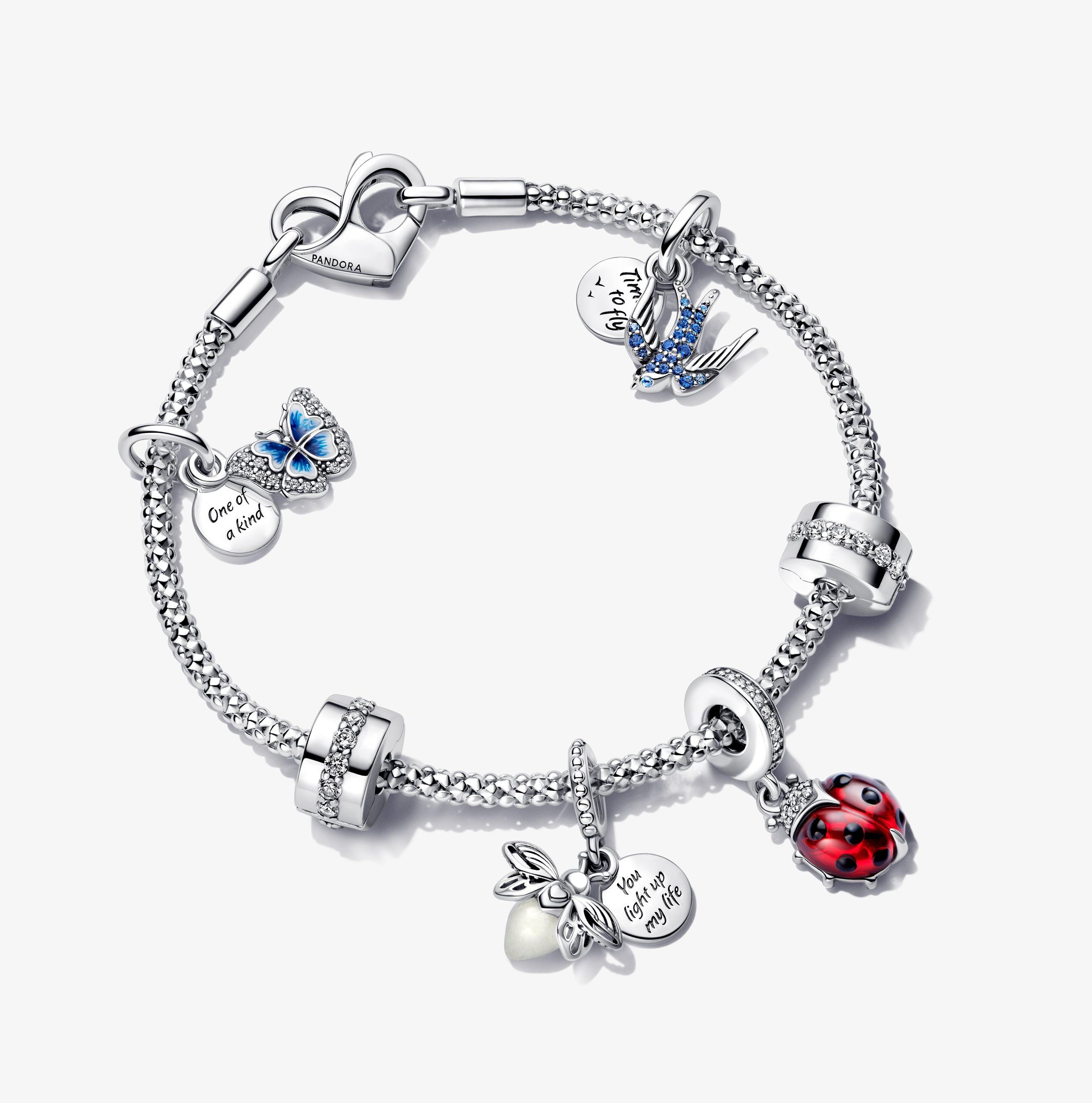 Pandora Moments Charm-Armband aus Sterling-Silber für die Frühlingskollektion