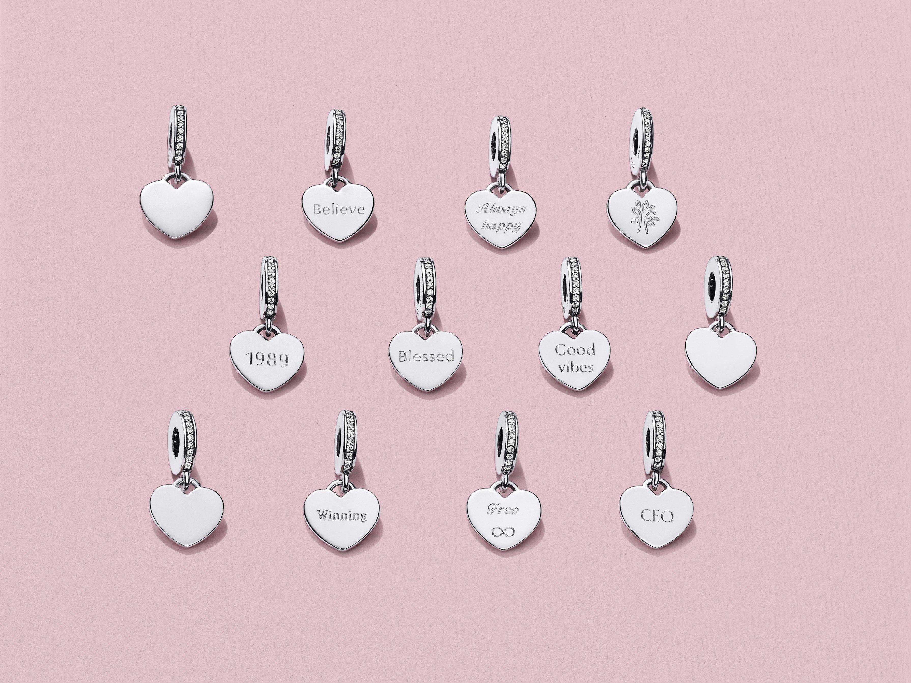 Paris Eiffel Tower Lab-Grown Diamond Engravable Double Dangle Charm