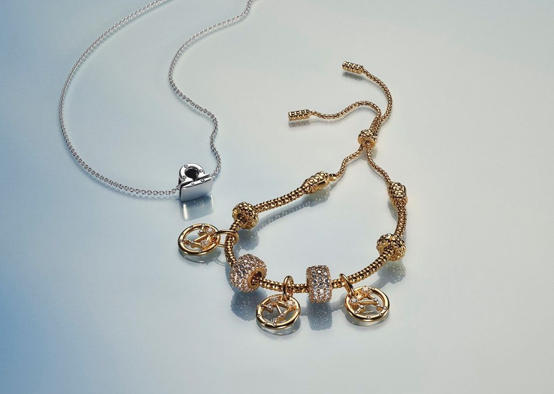 PANDORA  パンドラ14kGoldレースハートペンダントチャーム PANDORA パンドラ14kGoldレースハートペンダントチャーム（2024