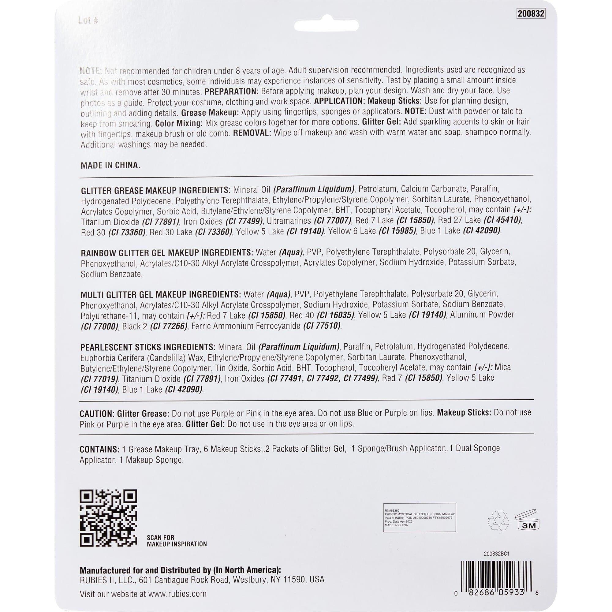 6 Glitter Makeup Crayons 