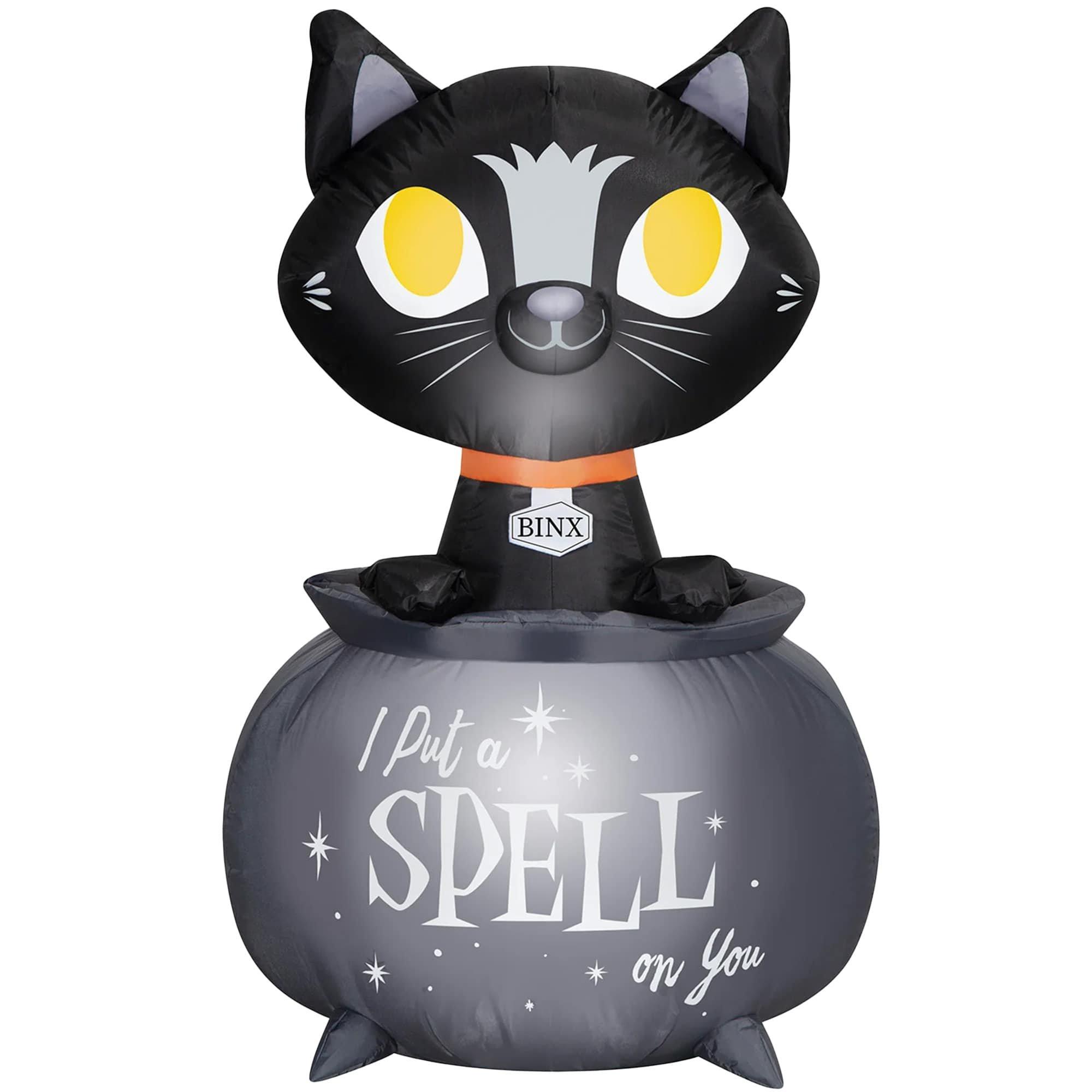 Party City Hocus Pocus Binx in Cauldron Inflatable Lawn Decoration