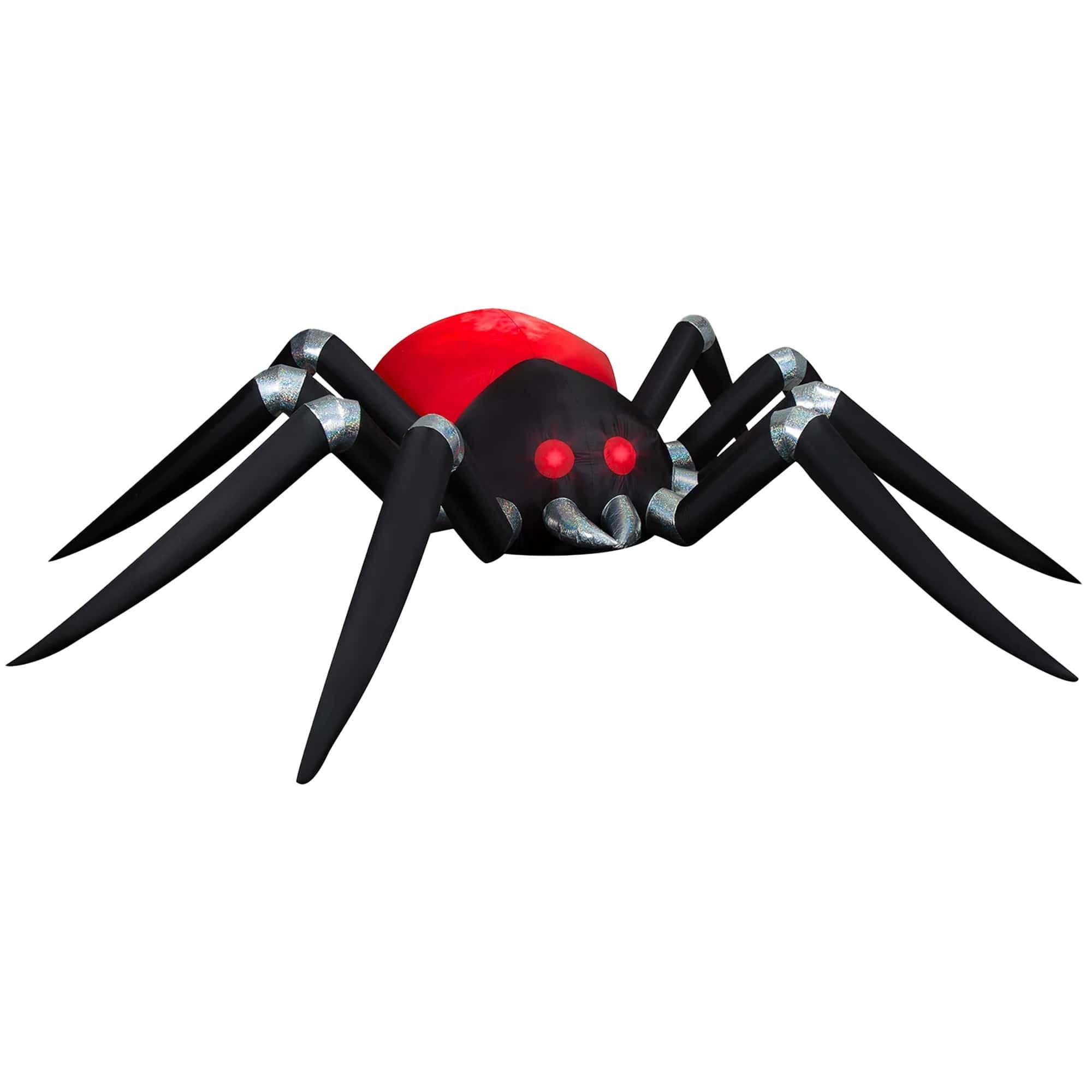 14.5 Foot Black and Red Spider Fire and Ice Projection Inflatable
