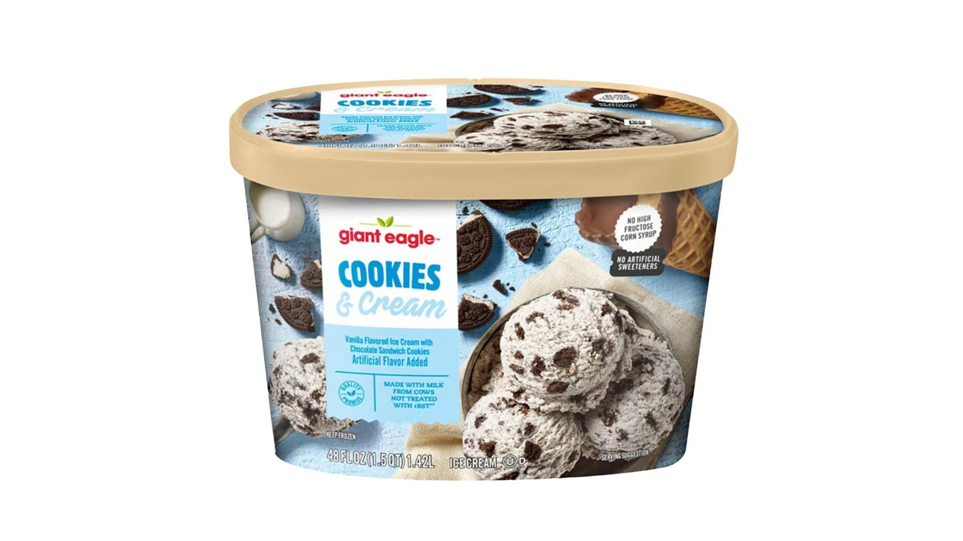 Giant Eagle Cookies & Cream Ice Cream (48 oz)