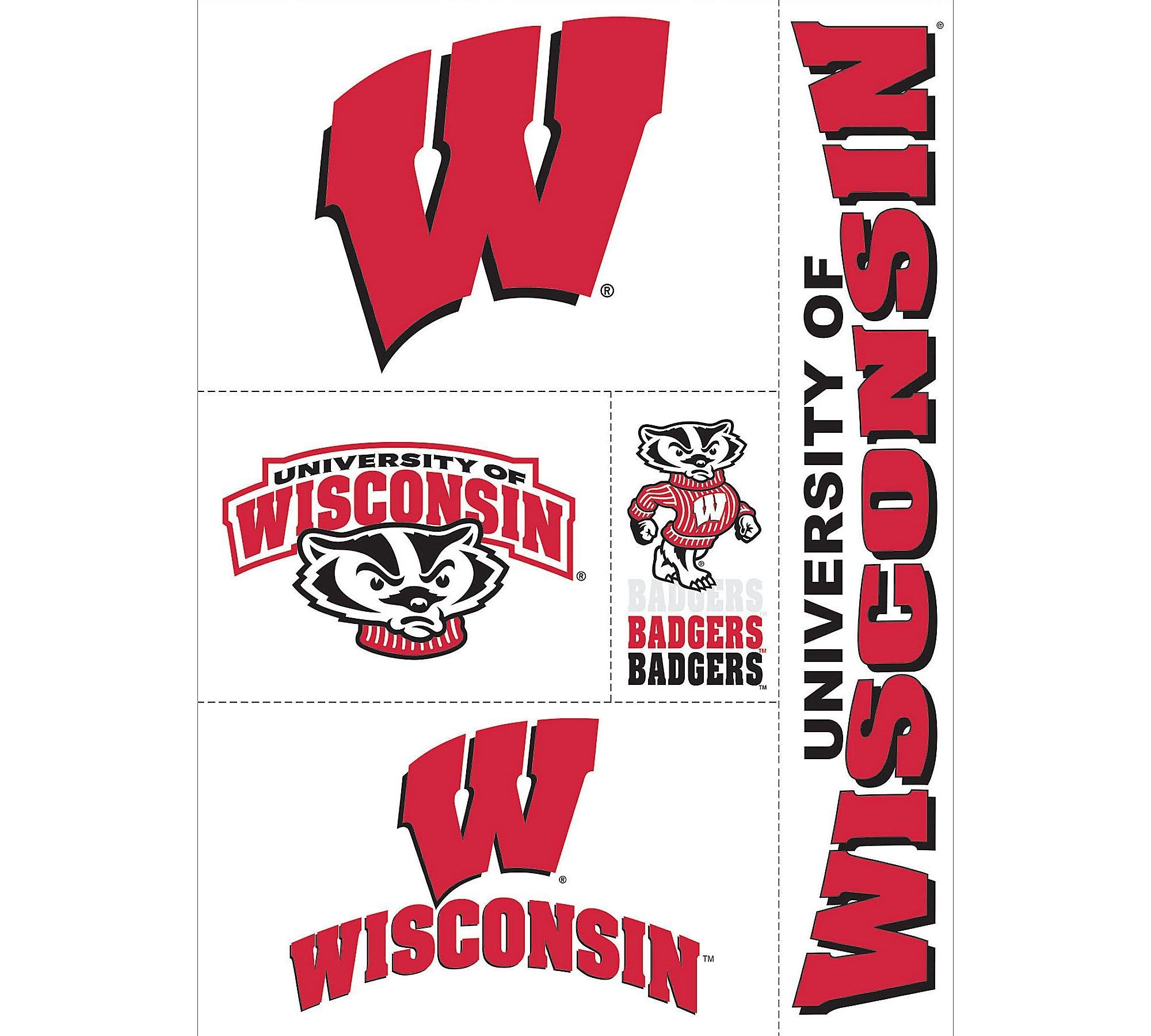 Wisconsin Badgers Decals 5ct