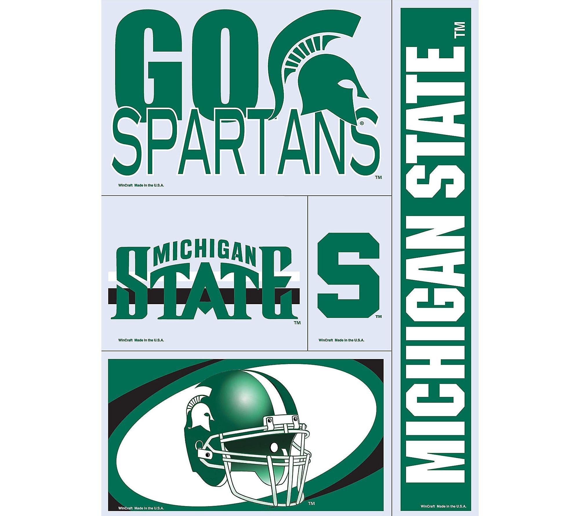 Michigan State Spartans Decals 5ct