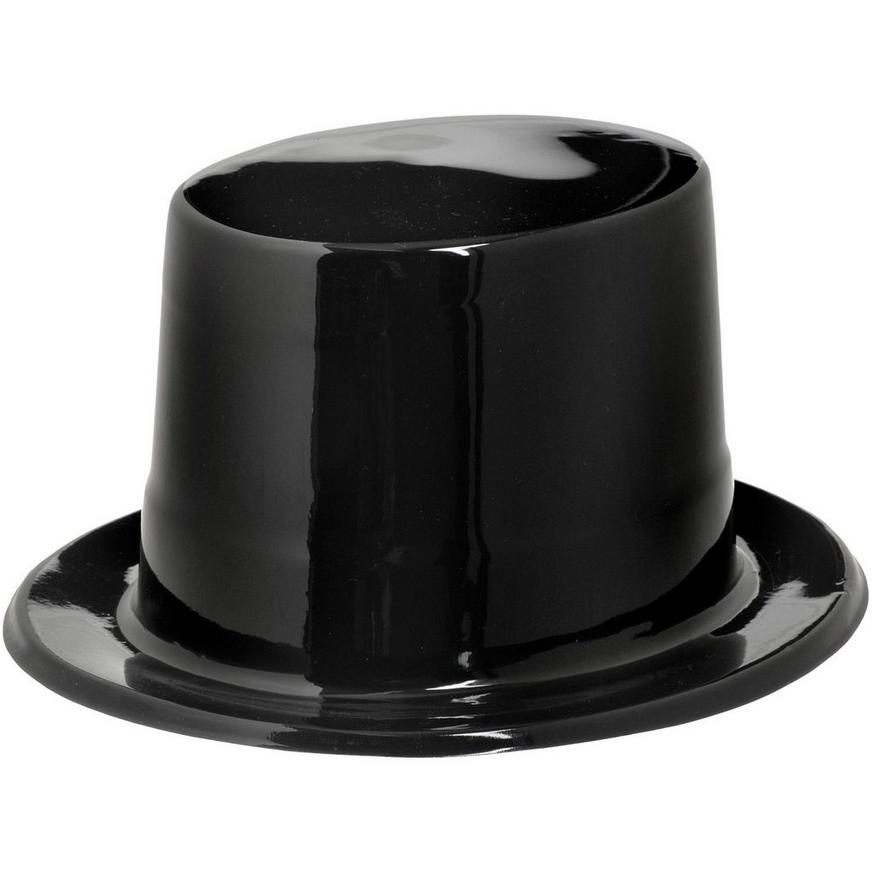 Shiny Black Top Hat