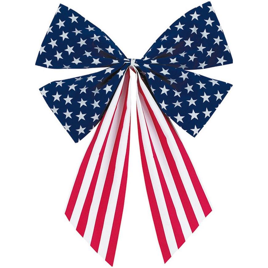 Medium Patriotic American Flag Bow