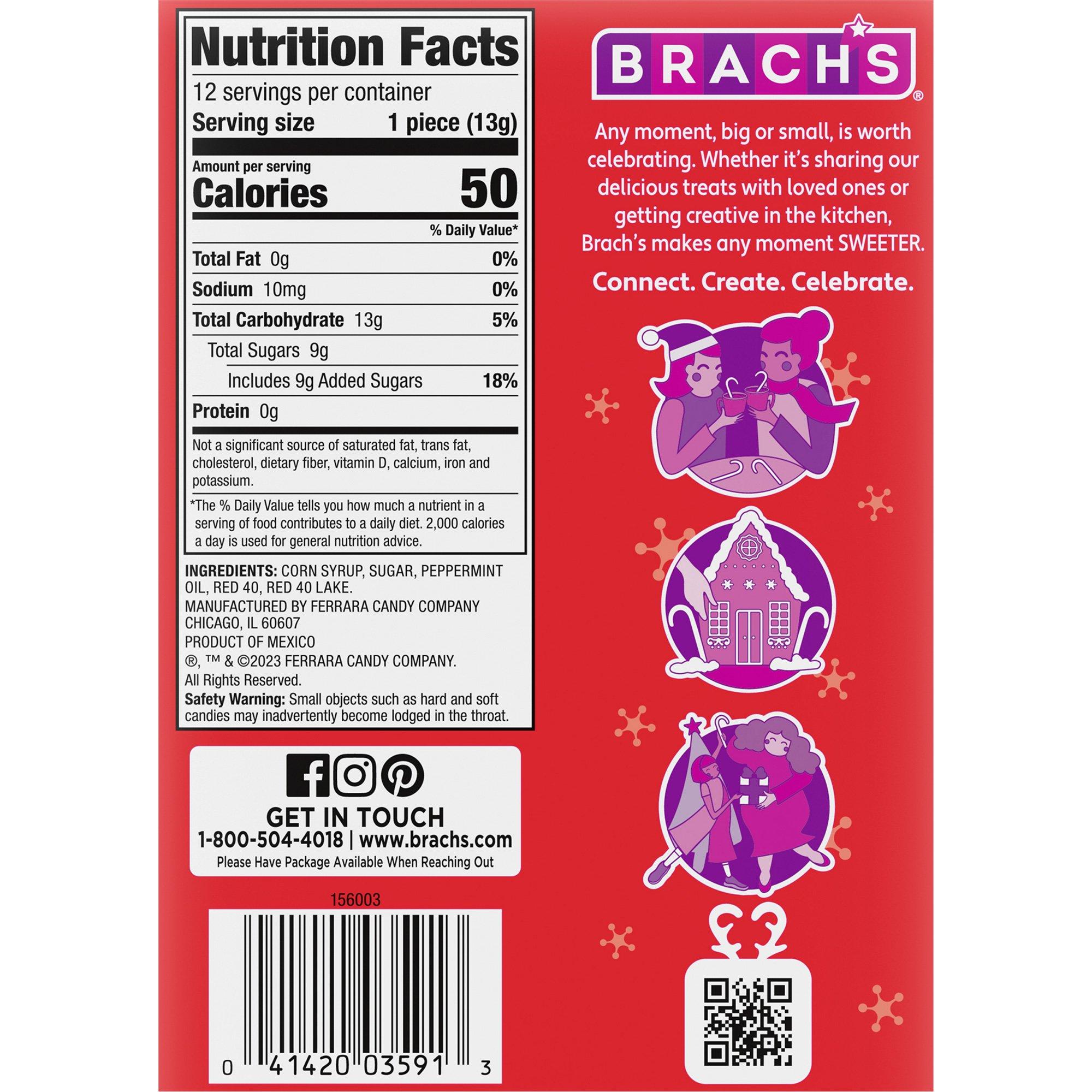 Brach's Bobs Red & White Peppermint Candy Canes, 12ct