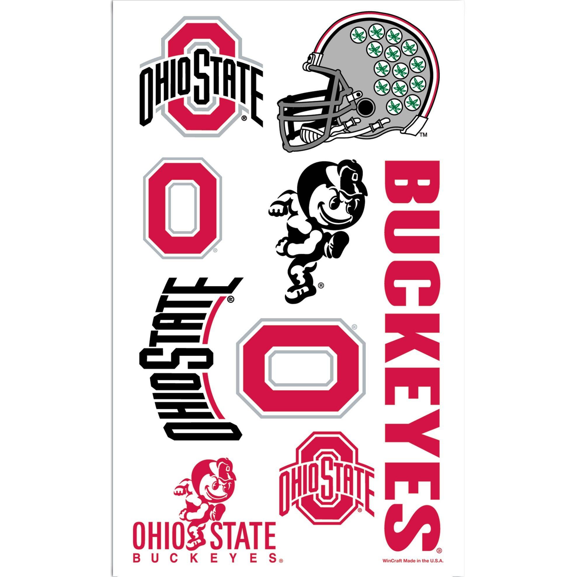 Ohio State Buckeyes Face Face Decals, 7ct | Party City