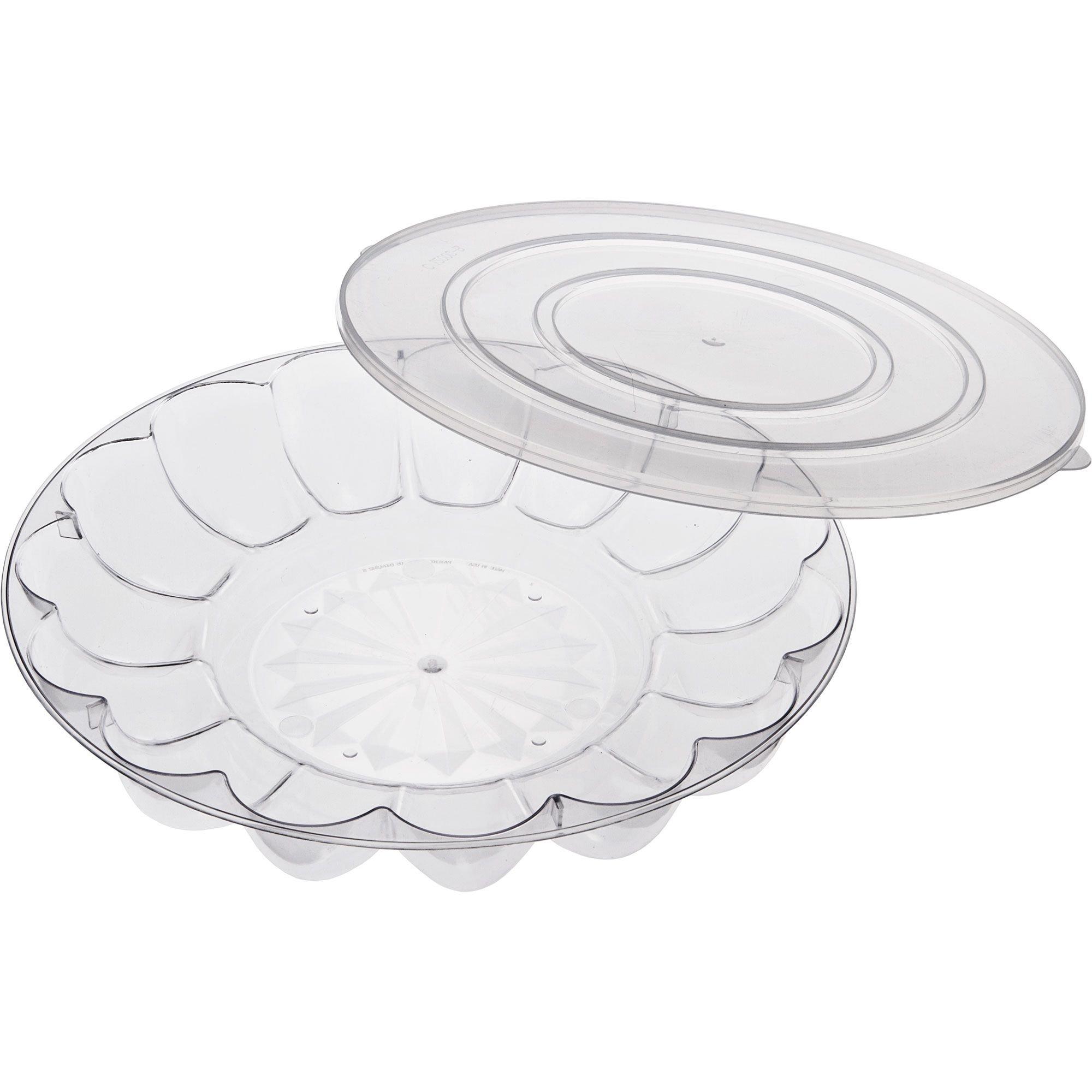 CLEAR Plastic Egg Tray with Lid 12in Party City