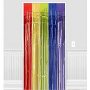 Multicolor Primary Fringe Doorway Curtain, 3ft x 8ft