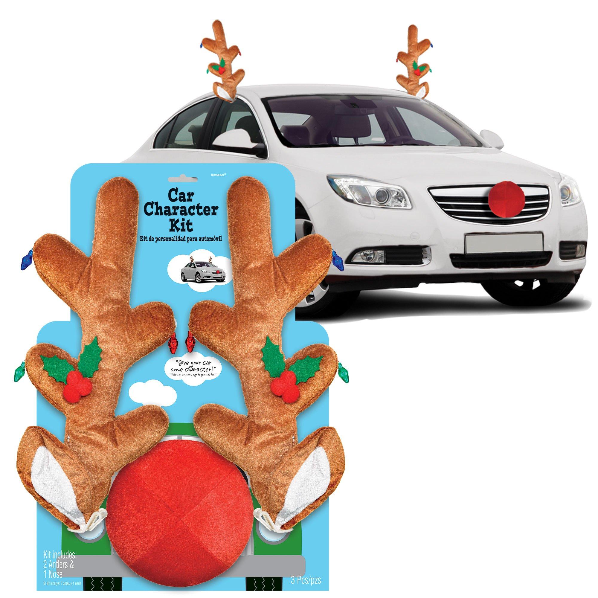 Leven van Incarijk tijdelijk Reindeer Car Kit - Reindeer Car Antlers | Party City