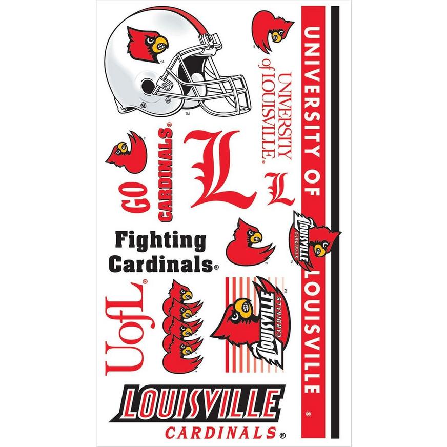 Louisville Cardinals Tattoos 10ct