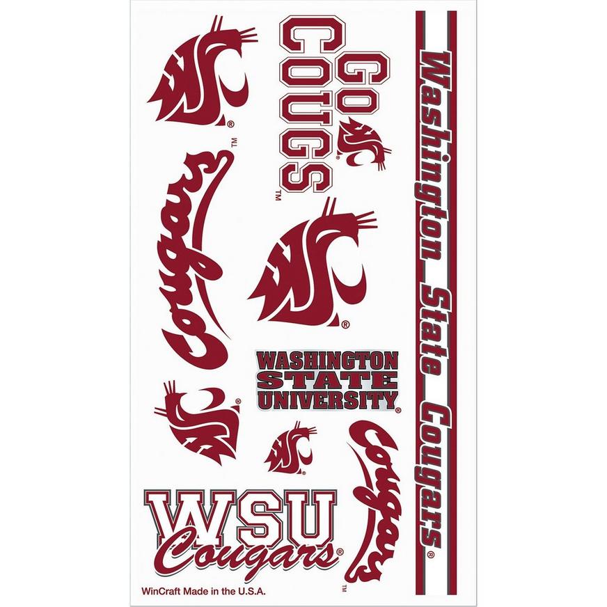 Washington State Cougars Tattoos 10ct