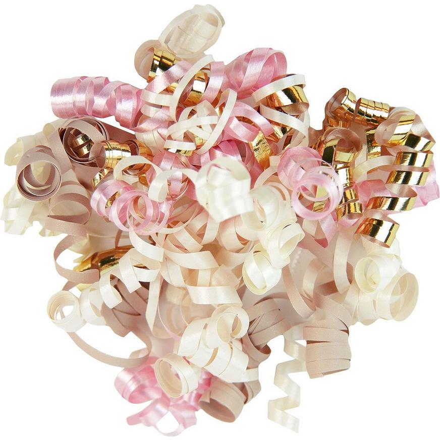 Gold/Pink/Ivory/Beige Curly Bow