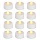 White Tealight Flameless LED Candles, 1.5in, 12ct