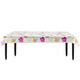 Hibiscus White Plastic Table Cover Roll