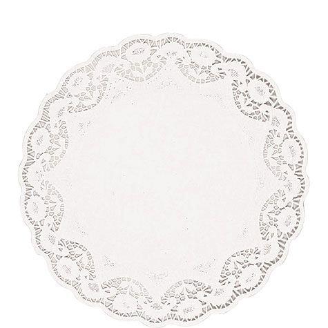 White Round Paper Doilies 8ct 14 1/2in Party City