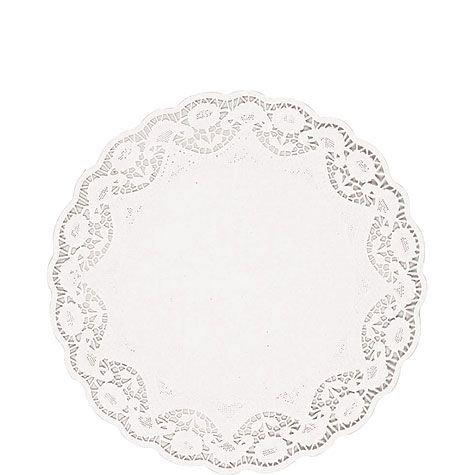 White Round Paper Doilies 8ct 14 1/2in