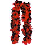 Red & Black Feather Boa Deluxe 72in