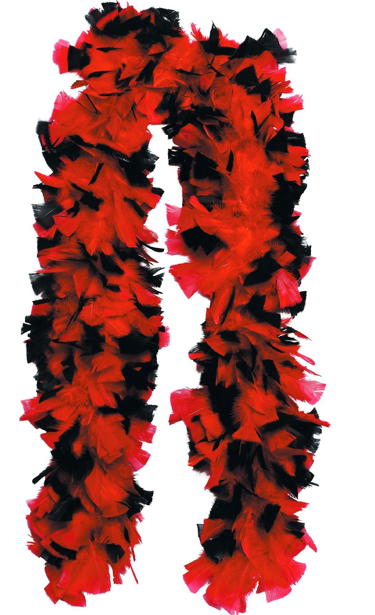 Deluxe Red & Black Feather Boa Party City