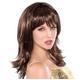 Flirty Feathered Brown Wig