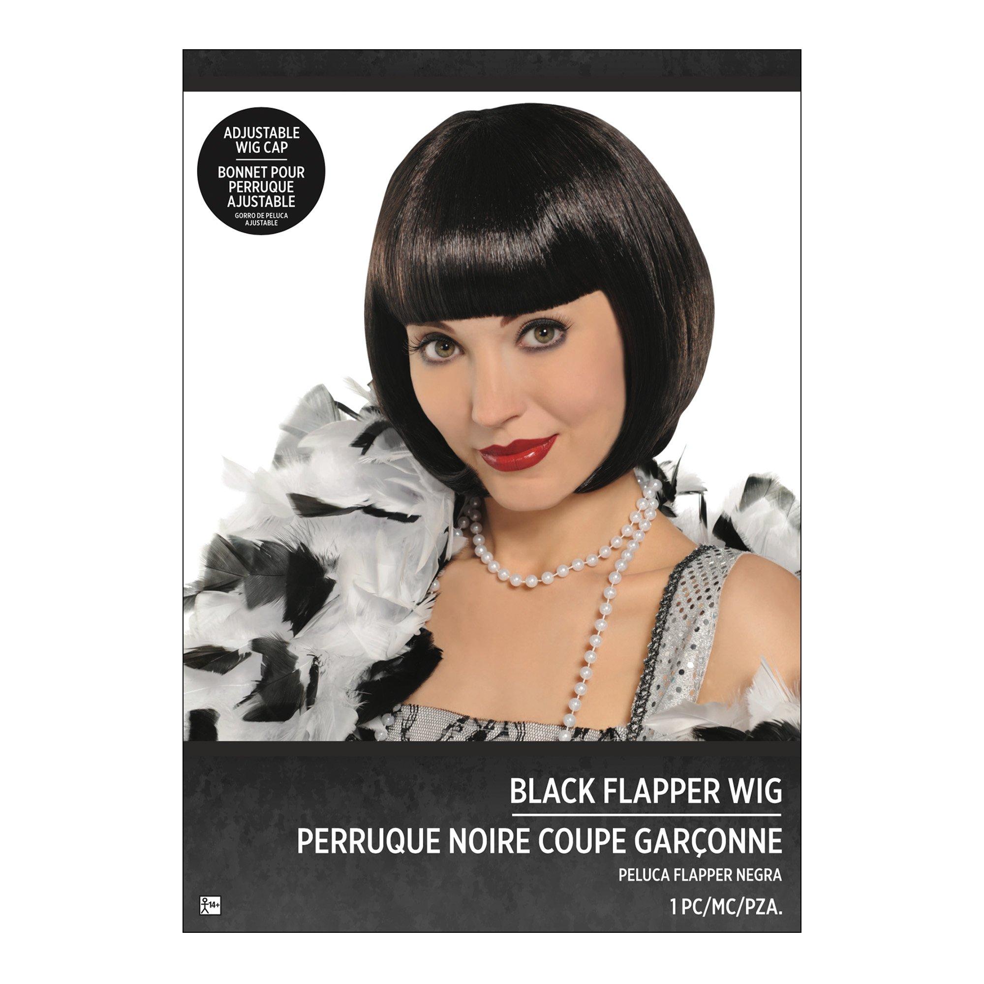 Black Flapper Wig