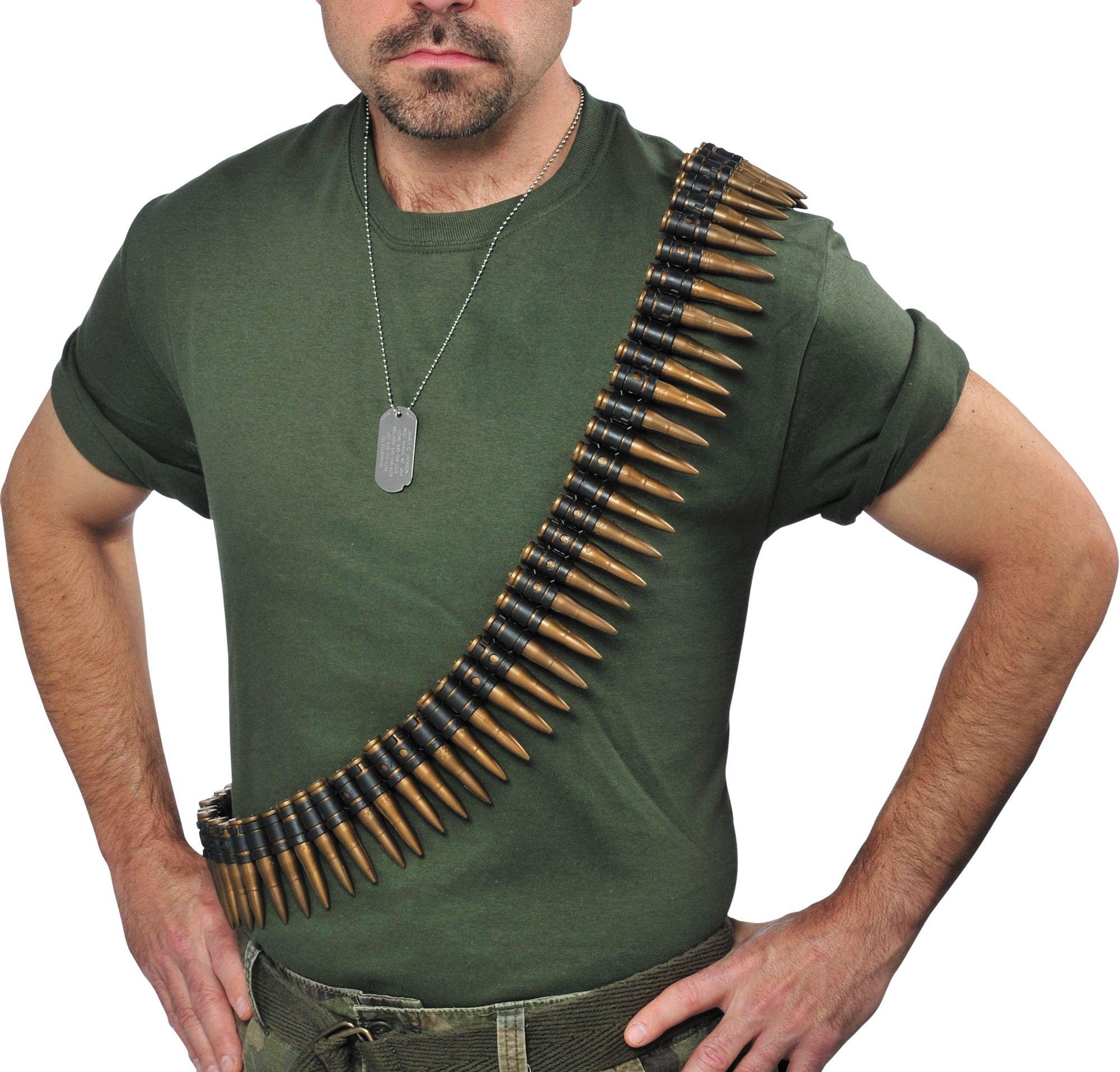  Plastic Toy Fake Bullet Belt Army Solider Rifle Sash :  Clothing, Shoes & Jewelry