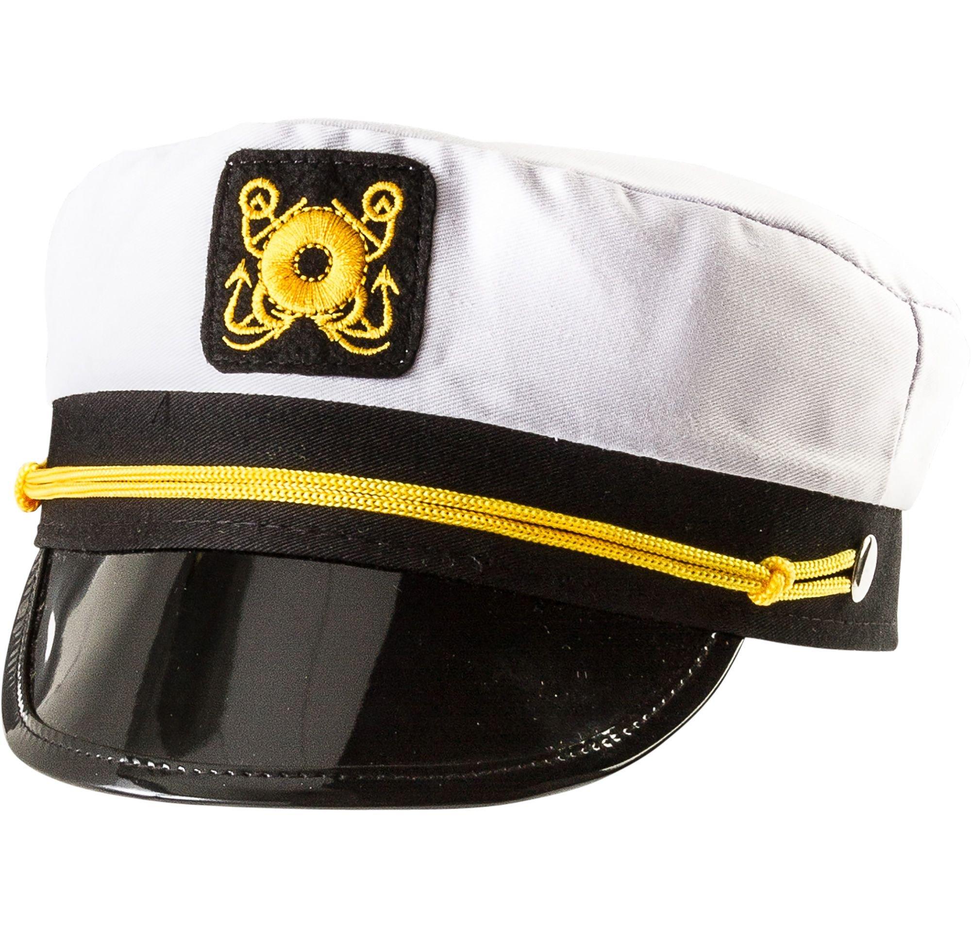 Sailor Ship Yacht Boat Captain Hat Navy Marines Admiral Cap Hat White Gold