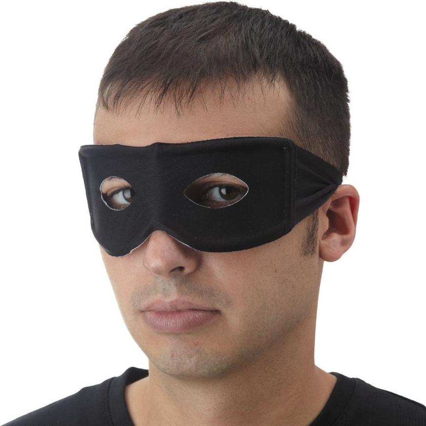 New Black Fancy Dress Masked Ball Mardi Gras Bandit Robber Zorro Eye Mask 