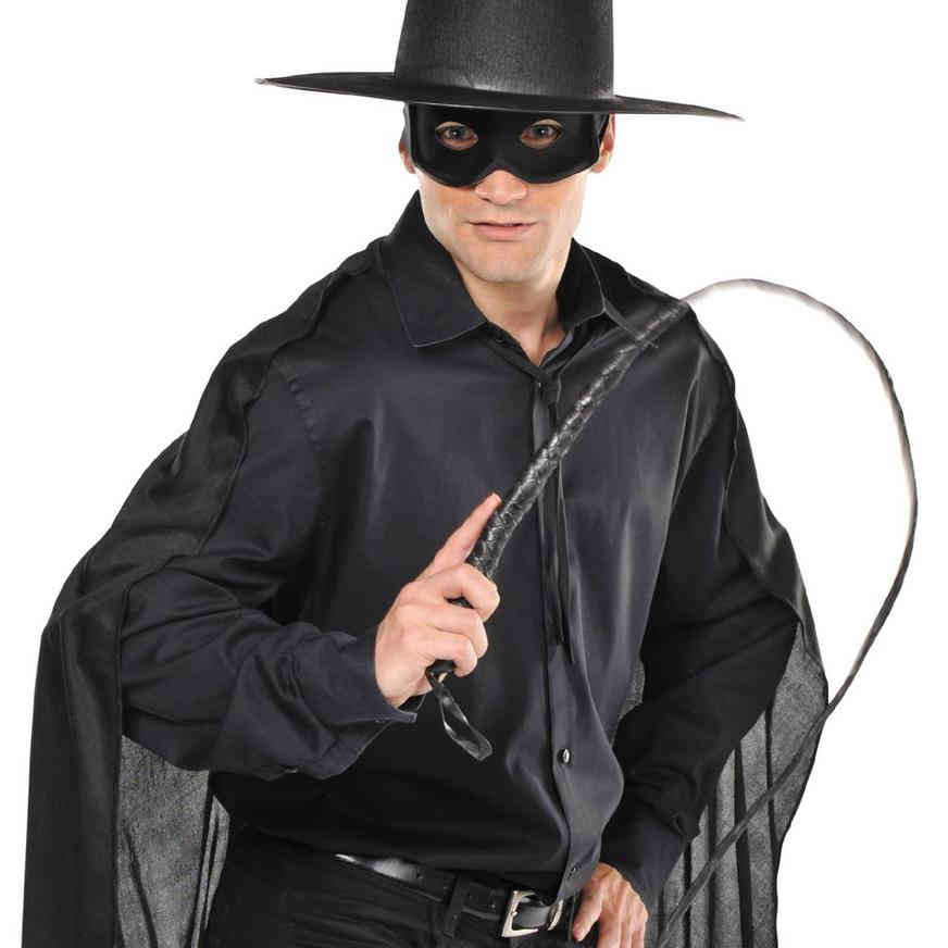 Zorro Masked Bandit Mens Fancy Dress Accessory Black Felt Bandits Hat Adults New 