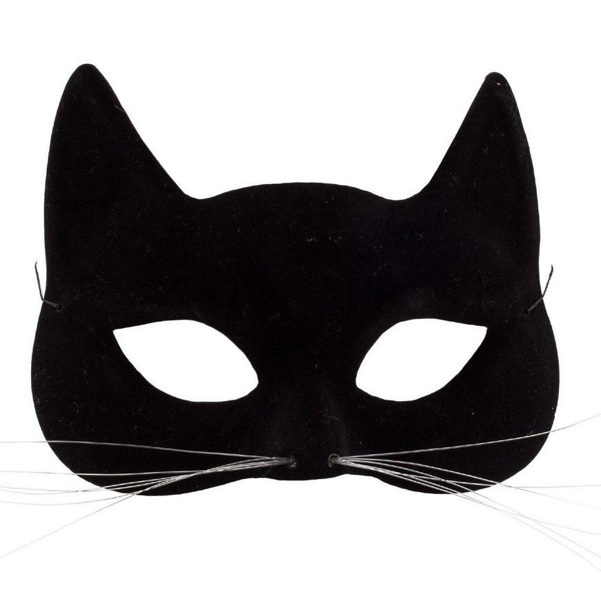Black Cat Mask 6 1/2in x 4 3/4in